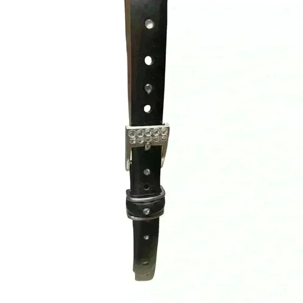 BB Simon Crystal Belt XL with Black with Crystals Made in Italy
